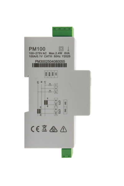 Fasa Tunggal Dua Kawat Din Rail CT Meter